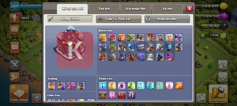 Demo acc Clash of clan update mới nhất 11/2024