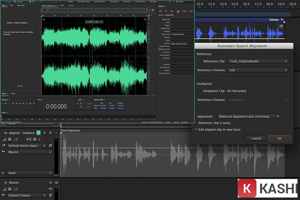 Giao diện thao tác trực tiếp trên Adobe Audition CS6