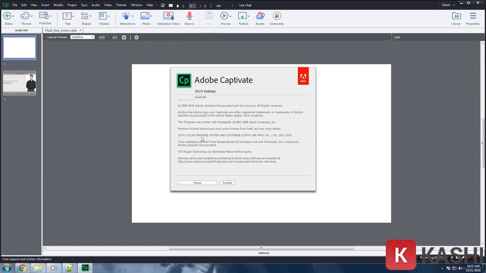 Adobe Captivate thành công.