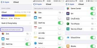 Các thao tác thực hiện trên iCloud