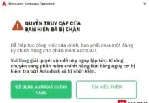 Lỗi nonvalid software detected AutoCAD