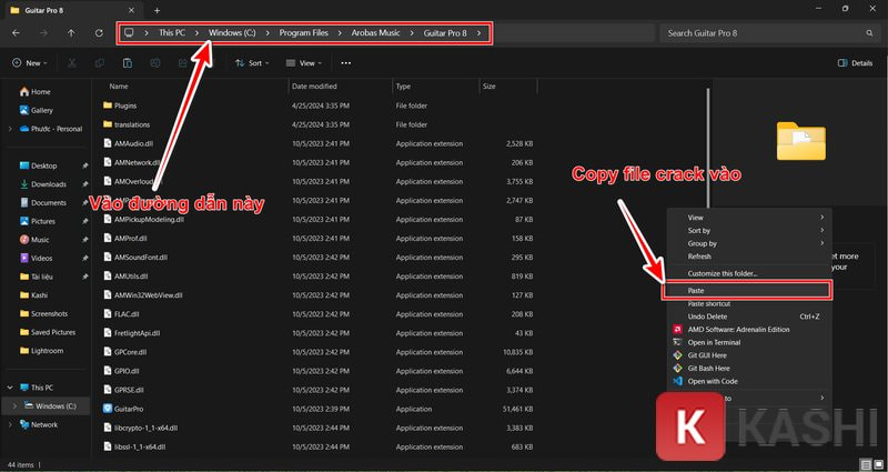 Paste đến đường dẫn trên hình