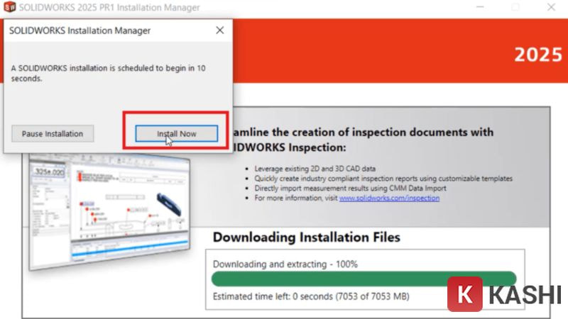 Nhấn “Install Now”
